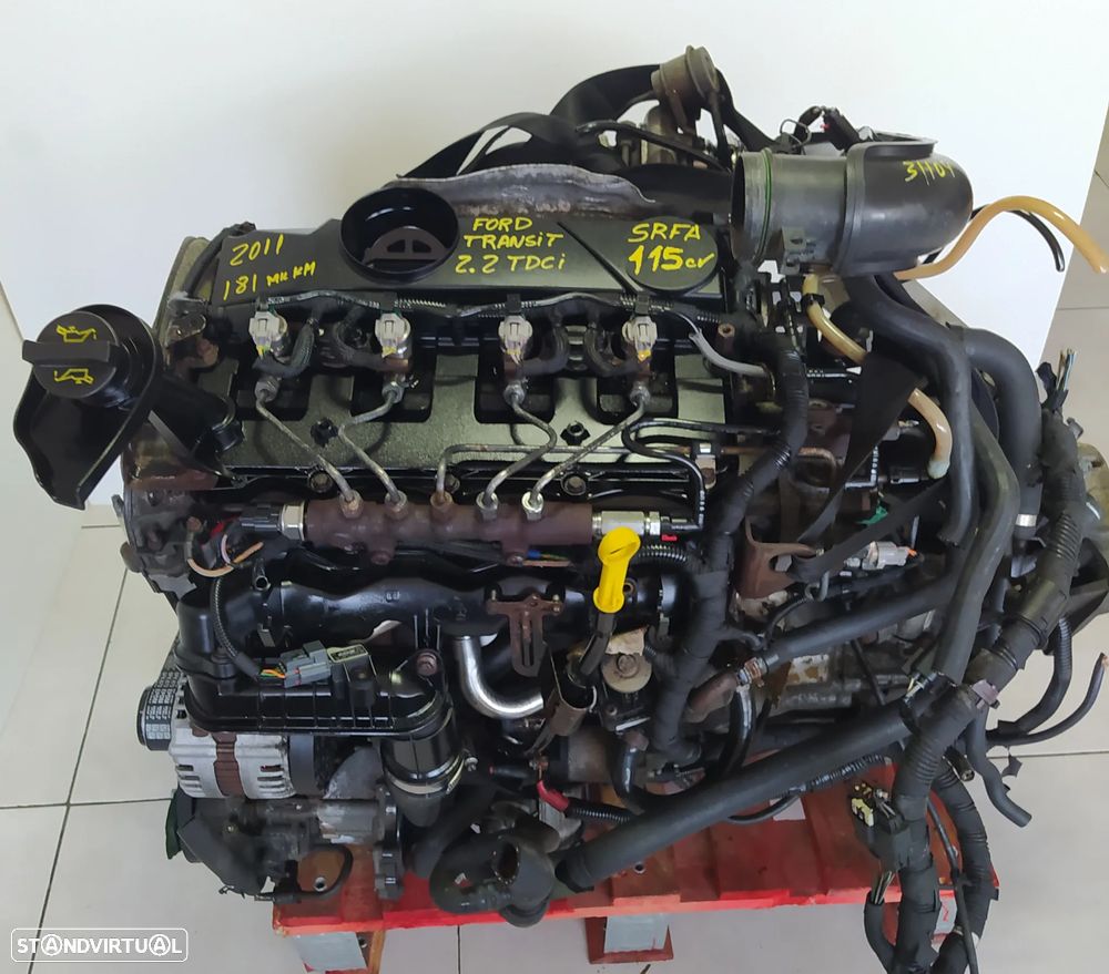 Motor Ford Transit 2.2 TDCI 115cv SRFA - caixa 6 velocidades 8C1R-7002-DG - centralina AC11-12A650-BC - 2