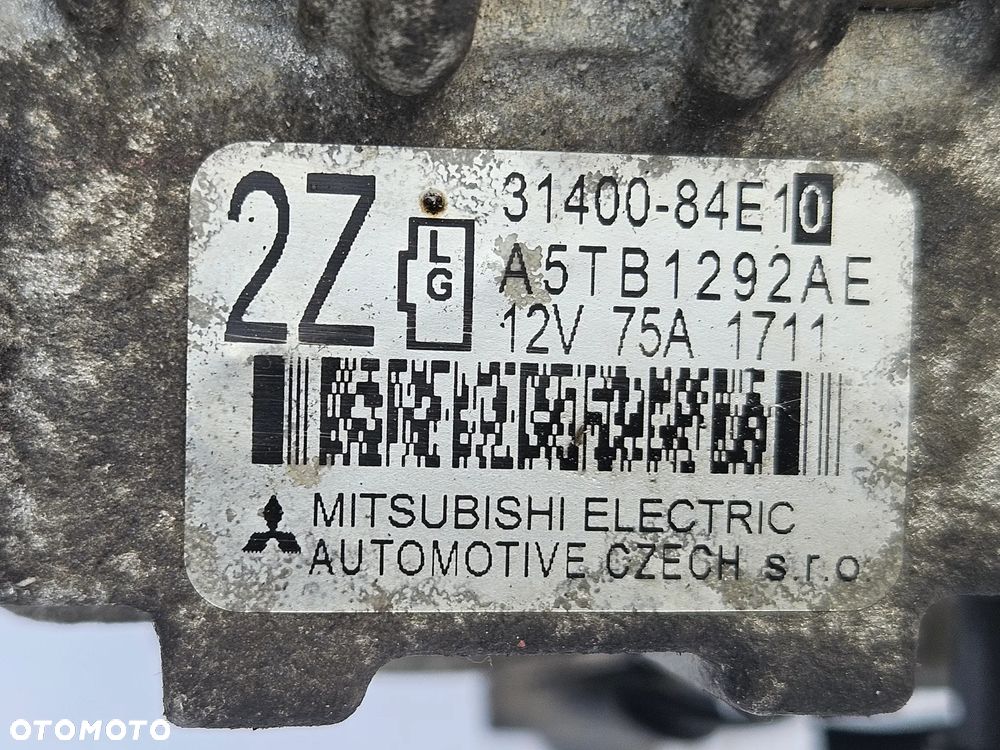 Opel Agila B II 2 Suzuki Splash 1.0 12V K10B alternator 75A 31400-84E10 - 2