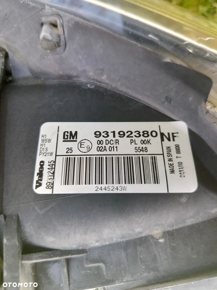 Lampa  prawa lampy opel vectra c signum xenon bixenon skrętny - 8