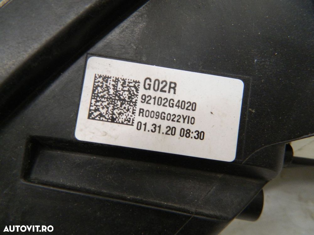 Far dreapta Hyundai I30 Halogen, 2017, 2018, 2019, 2020, cod origine 92102-G4020. - 6