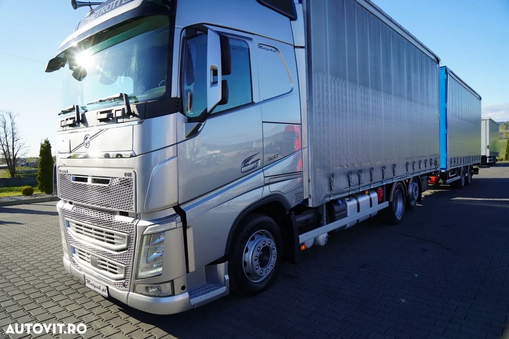 Volvo FH 460 / TRAVEL TANDEM / 120 M3 / AER CONDIȚIONAT PARCARE / AXĂ RIDICATĂ ȘI DE DIRECȚIE / PODEA REZISTENTĂ / + REMORCĂ FRUEHAUF 8,10 M / SAF / - 10