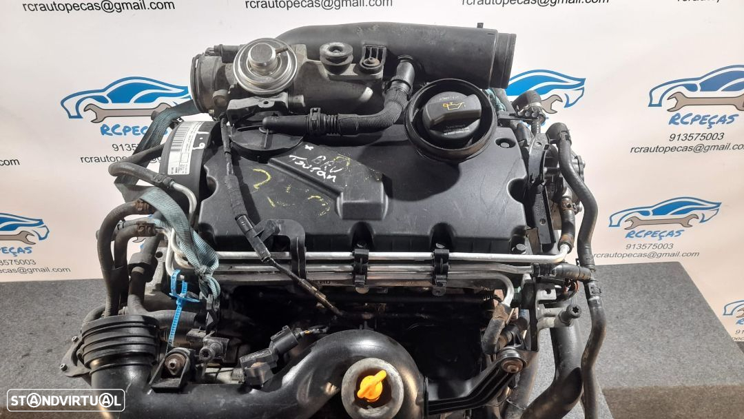 MOTOR COMPLETO 1.9 TDI 8V 90CV BRU VW VOLKSWAGEN GOLF V 5 MK5 TOURAN GOLF PLUS MOTOR ARRANQUE BIMASSA ALTERNADOR COMPRESSOR AR CONDICIONADO BOMBA DIRECAO DIREÇÃO TURBO INJETOR INJETORES - 6