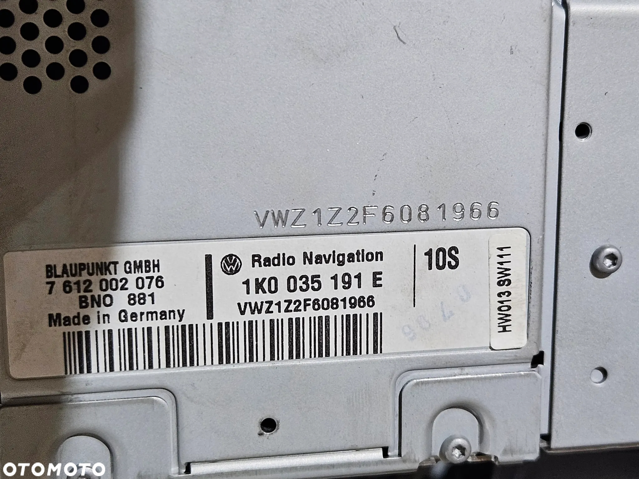 Vw Golf V 5 Touran Jetta  radio CD 1K0035191E - 3