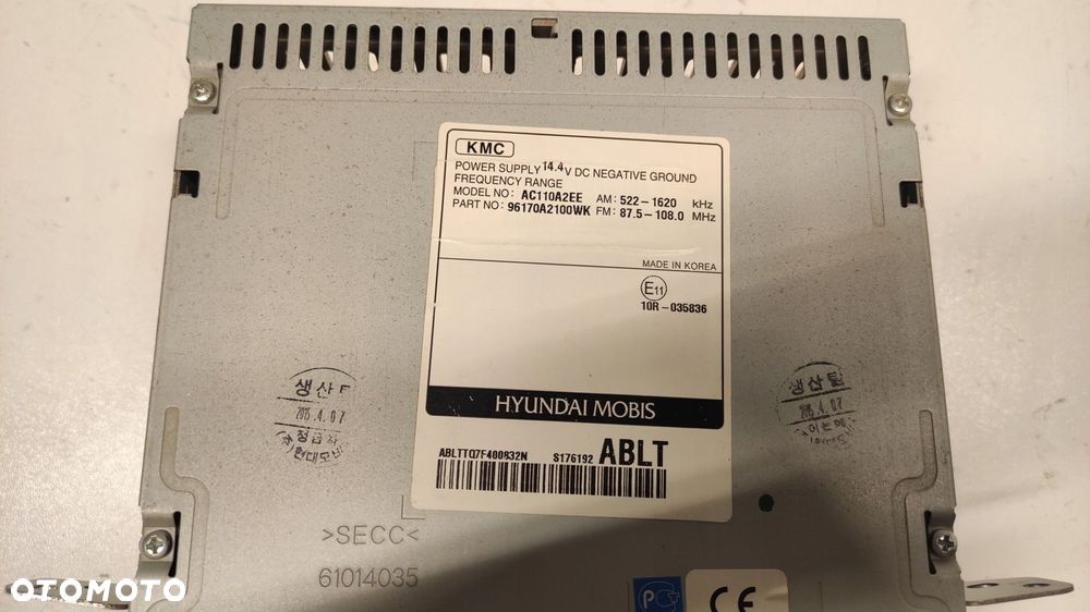 KIA CEED II RADIOODTWARZACZ BLUETOOTH MP3 96170A2100WK 12-17 - 3