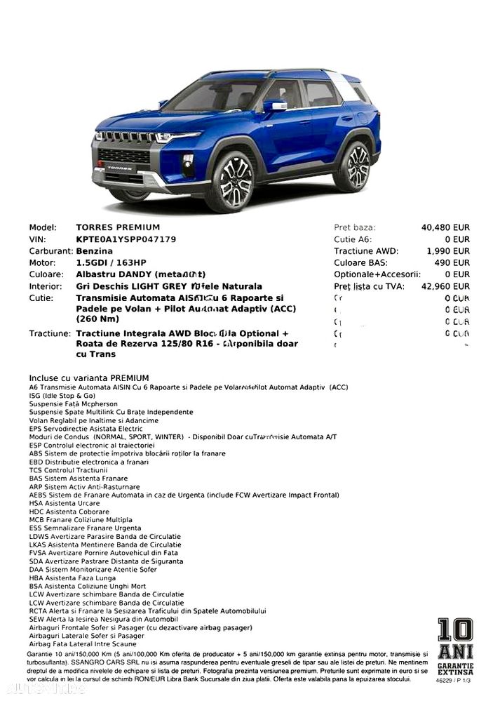 SsangYong Torres 1.5 T-GDi 4WD Automatik Lux - 15