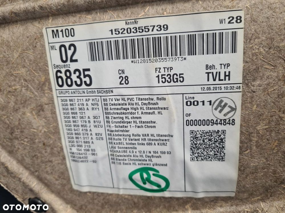 VOLKSWAGEN PASSAT B8 KOMBI TAPICERKA KOMPLET TITANSCHWARZ - 12