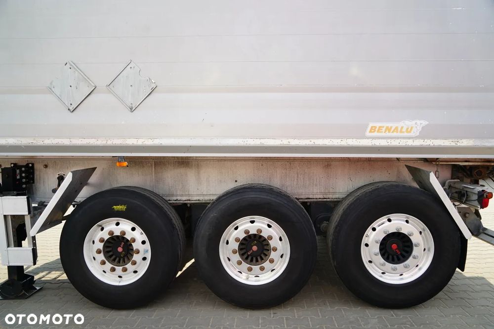Benalu WYWROTKA / 29 m3 / ALUMINIOWA / OŚ PODNOSZONA / WAGA: 5 000 KG / ALUFELGI / SAF / PLANDEKA ELEKTRYCZNA / SPROWADZONA - 15