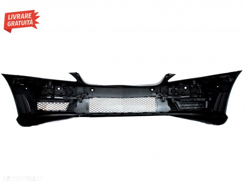 Bara Fata Mercedes S-Class W221 (2005-2012) S63 S65 Design cu Grila Centrala Negru- livrare gratuita - 6