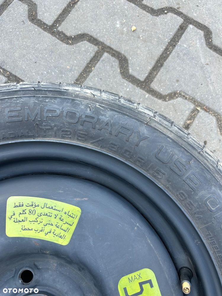 Citroen  c3 III koło dojazdowe 125 80 R15 Peugeot 208 I 208 II - 3