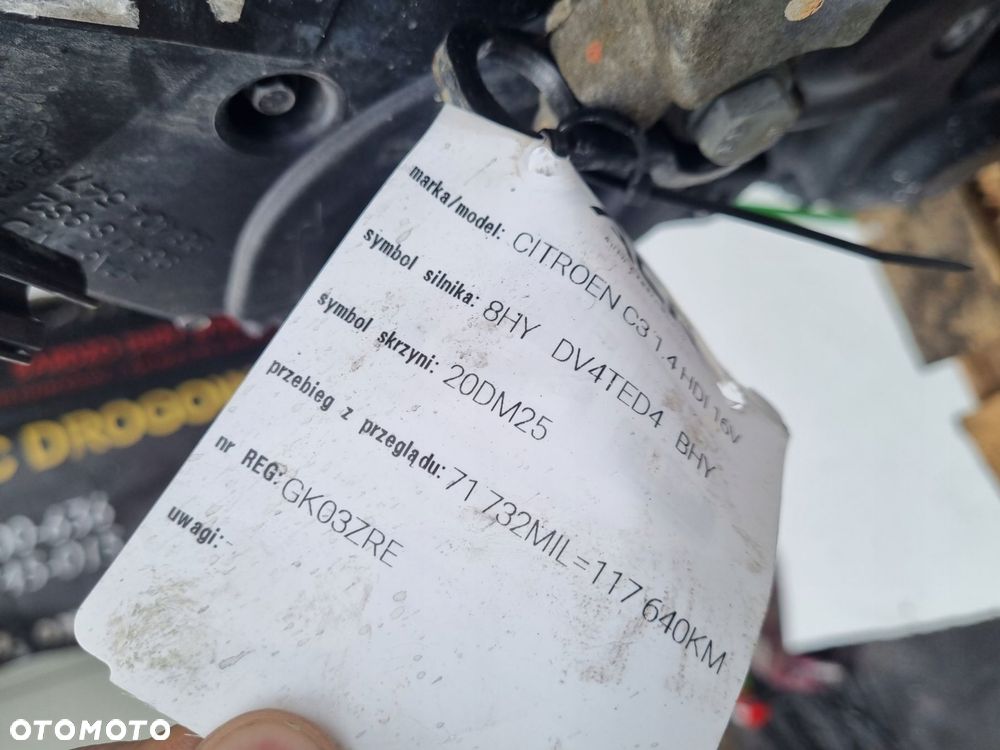SILNIK KOMPLET Citroen C3 1.4 HDI 90KM 02-09r DELPHI serwisowany 117tyś 8HY - 8