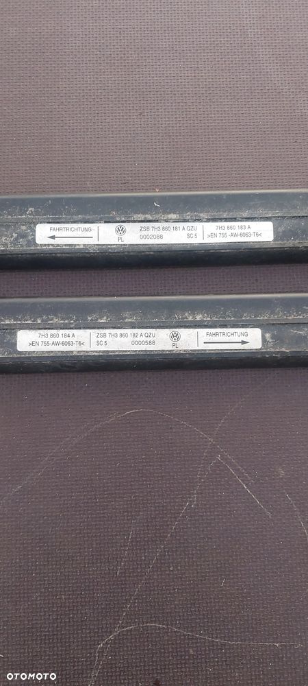 Belki listwy dachowe pod relingi vw t5 t6 t6.1 - 5