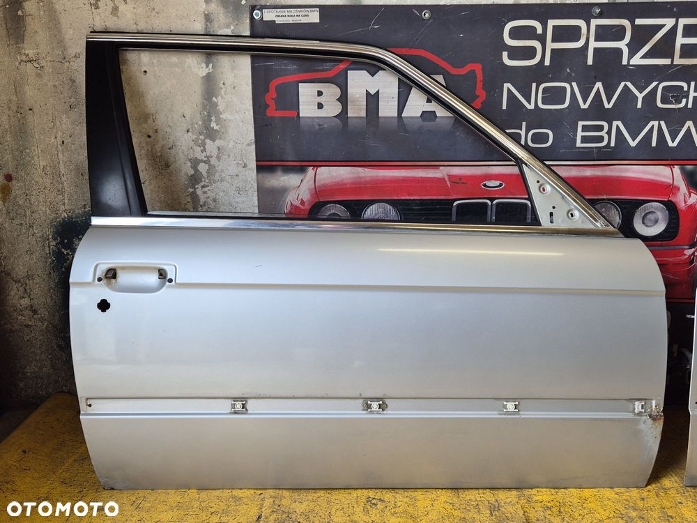 BMW E30 Coupe Drzwi Prawe Pasażera Srebrne Polaris Metallic Silver BMA