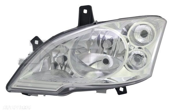 Far Mercedes Vito/ Viano (W639), 10.2010-2014, partea Stanga, cu daytime running light; tip bec H7+H7+H7; reglare electrica; cu motor - 1
