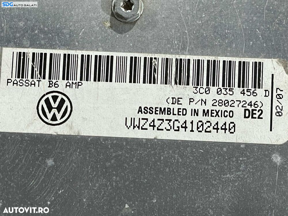 Modul Unitate Amplificator Audio Volkswagen Passat B6 2005 - 2010 Cod 3C0035456D [LR0399] - 5