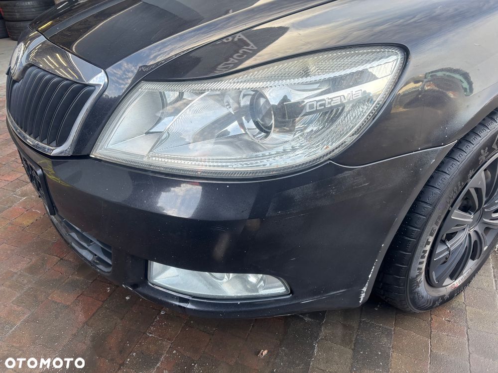SKODA OCTAVIA II 2 KOMPLETNY PRZOD MASKA ZDERZAK BLOTNIKI PAS PRZEDNI CHLODNICE LAMPY XENON - 14