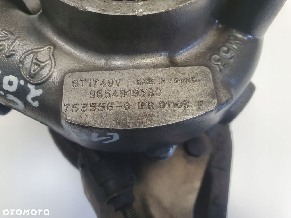 TURBOSPRĘŻARKA Peugeot 407 2.0 HDI _ turbo 9654919580 - 2