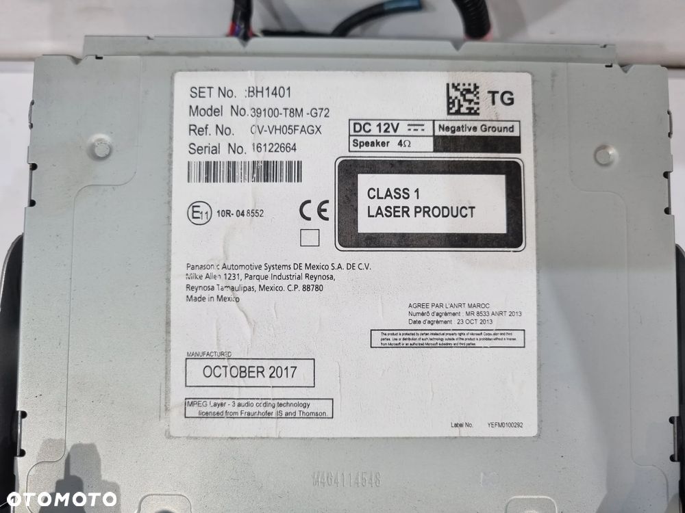 HONDA HR-V II HRV RADIO 39100-T8M-G72 - 5