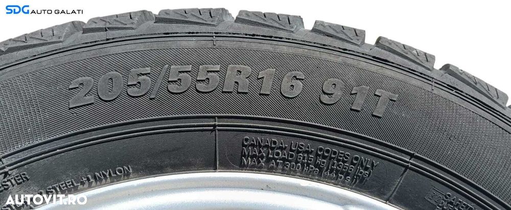 Set 4 Jante Complet cu Prezoane Aliaj 205 55 16 R16 ET50 6½Jx16H2 Ford Focus 2 2004 - 2010 [M8908] - 5