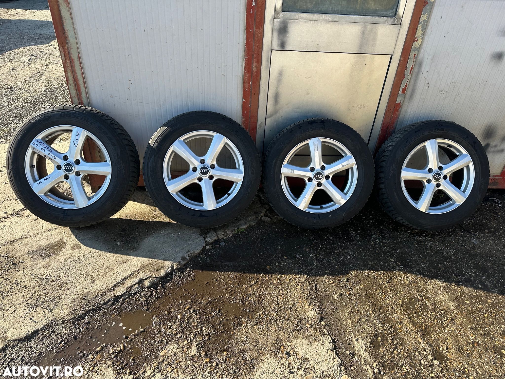 Set jante aliaj AUDI cu cauciucuri iarna 215/65R17 et37 - 1