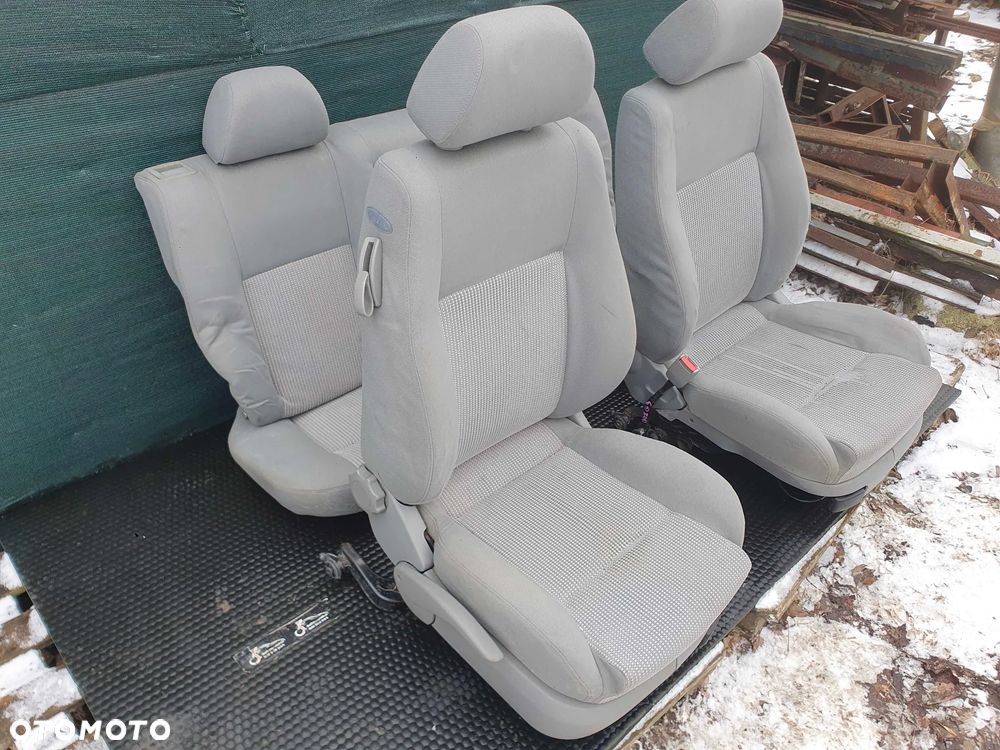 Fotele Fotel Kanapa Welur Jasne Siwe Podlokietnik VW Golf IV 4 3 drzwi komplet - 2