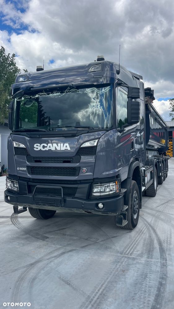 Scania G500 Nex Gen 4x4 stały napęd, skrzynia redukcyjna, biegi terenowe, kabina z łóżkiem, hydraulika do wywrotu, z Niemiec, opticruise ze sprzęgłem SCANIA 4x4 XT G500 ciągnik (nie Mercedes AROCS Volvo Man itp) - 3