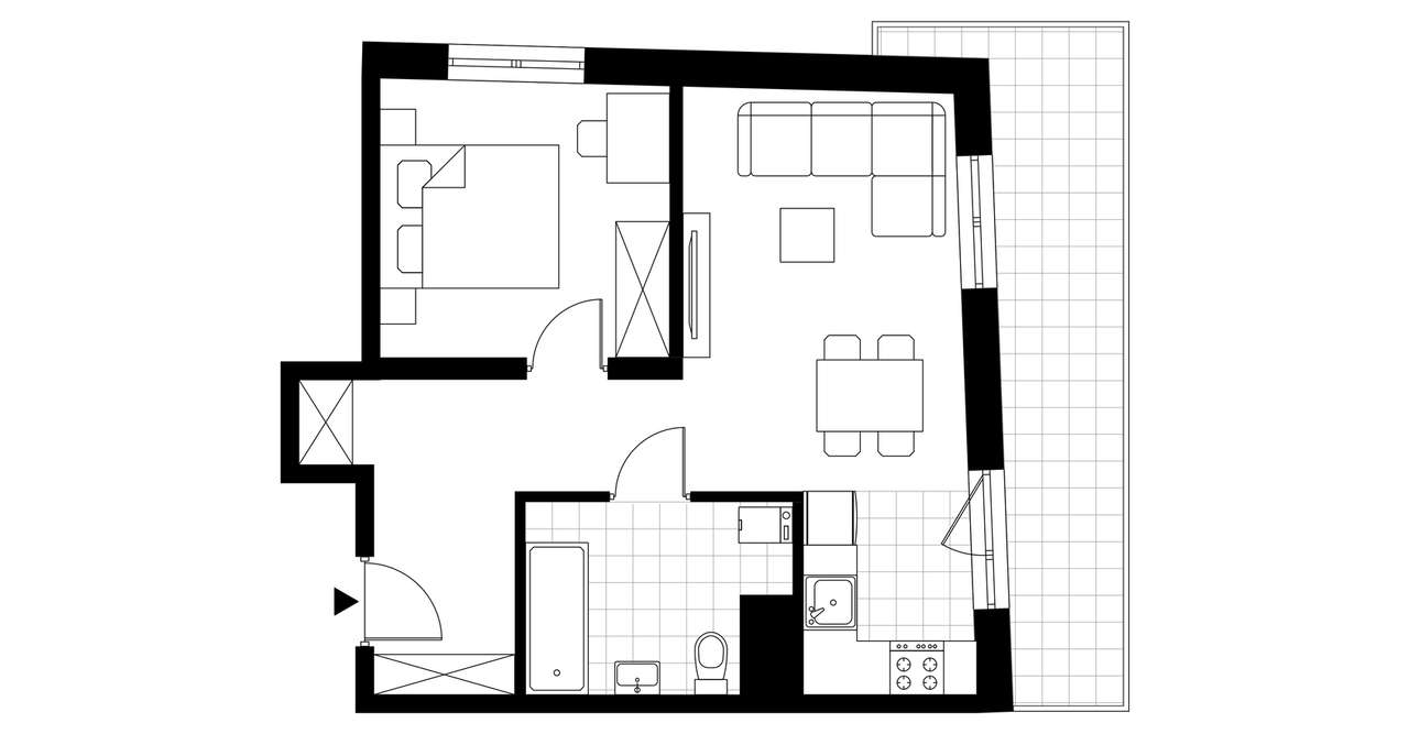 2-pokojowe mieszkanie 41m2 + balkon Bez Prowizji - Pełny obrazek: 3/23