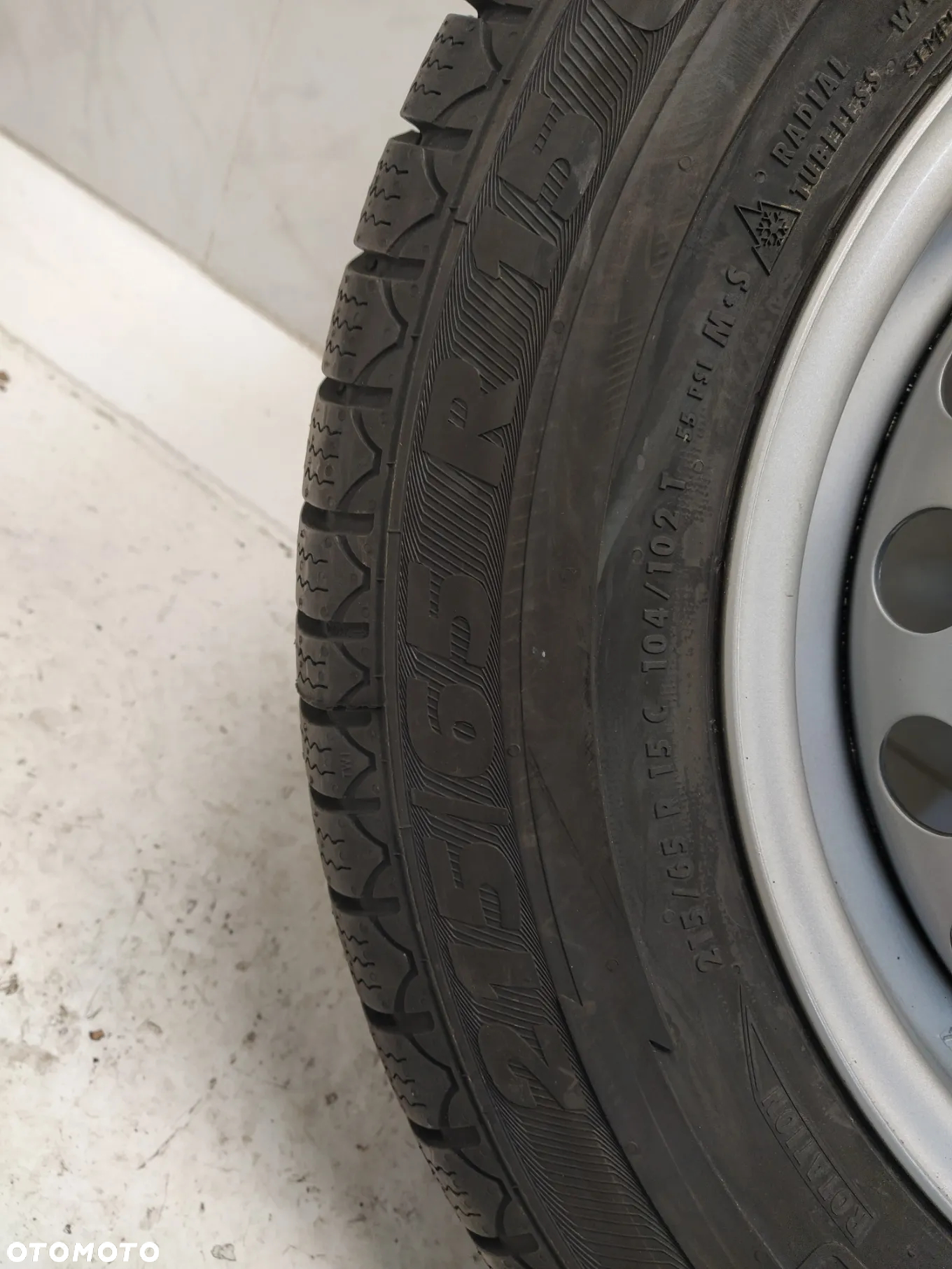 FORD TRANSIT CUSTOM 6,5x15 ORYGINALNE FELGI STALOWE R15 ET60 5X160 OPONY SEMPERIT 215/65 KOŁA ZIMA BIEŻNIK ok 10.5mm - 13