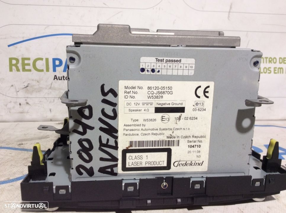 Auto rádio Toyota Avensis 86120-05150 - 2