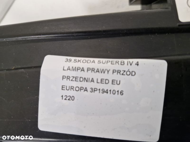 skoda superb 4 iv lampa prawy przód prawa przednia reflektor led eu 3p1941016 - 6