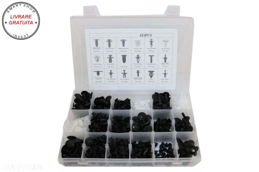 Set 415 Piese Cleme de Fixare Protectie Clipsuri Auto- livrare gratuita - 2