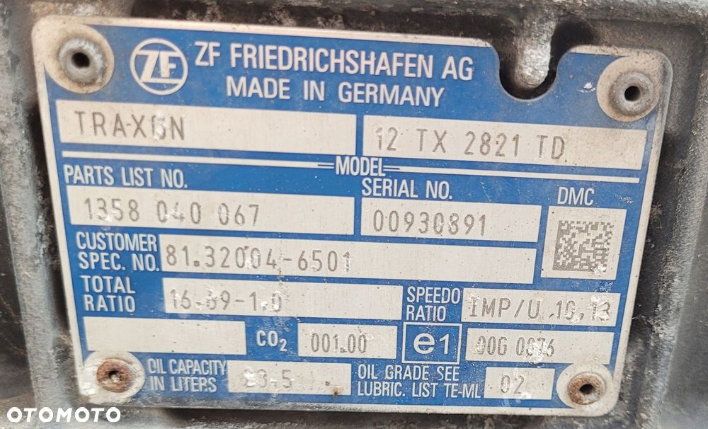 SKRZYNIA BIEGÓW TRAXON 12TX2821TD + RETARDER MAN TGX / TGS - 5