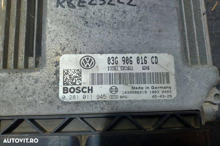 Calculator motor ECU 03G906016CD 0281011945 - 1.9 TDI 03G906016CD 028 - 3