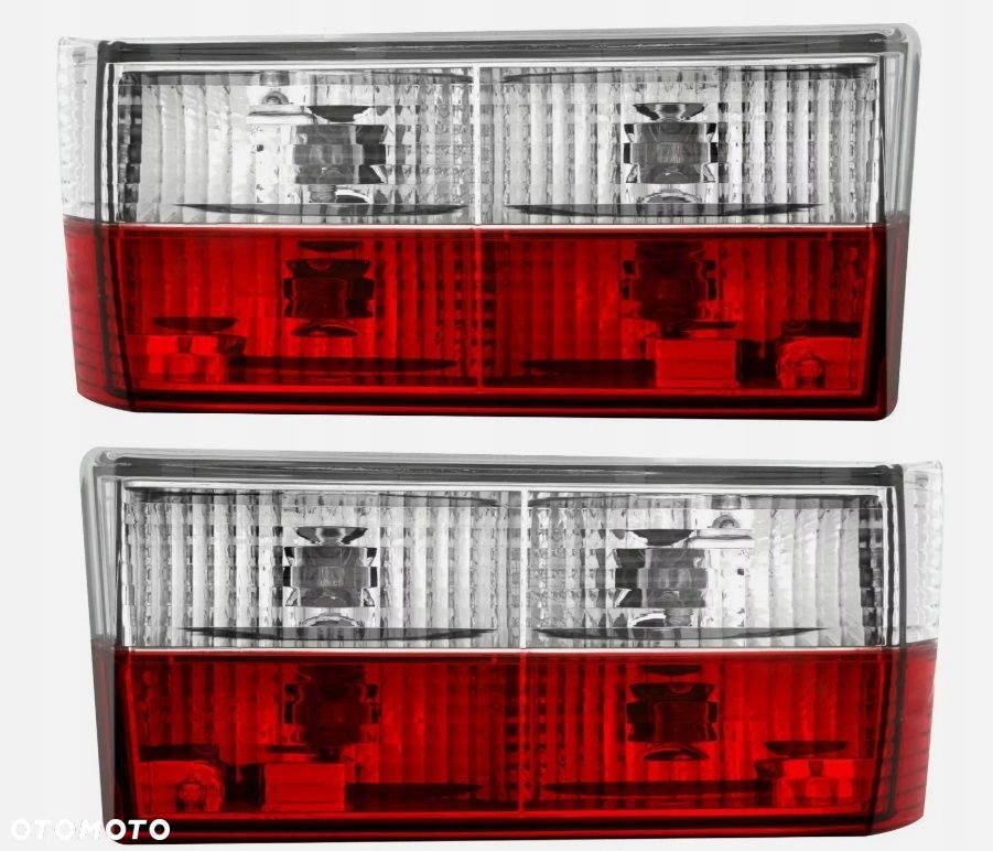 Lampy tylne waskie kpl 2szt Tuning Biało Czerwone VW Golf I 1 1974-1993 - 1