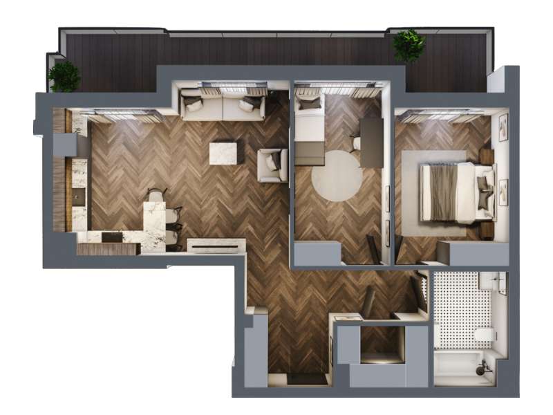 Mieszkanie, 68.19m², 3 pokoje, 3 piętro, B-KLM14-LM22, Nowe Horyzonty