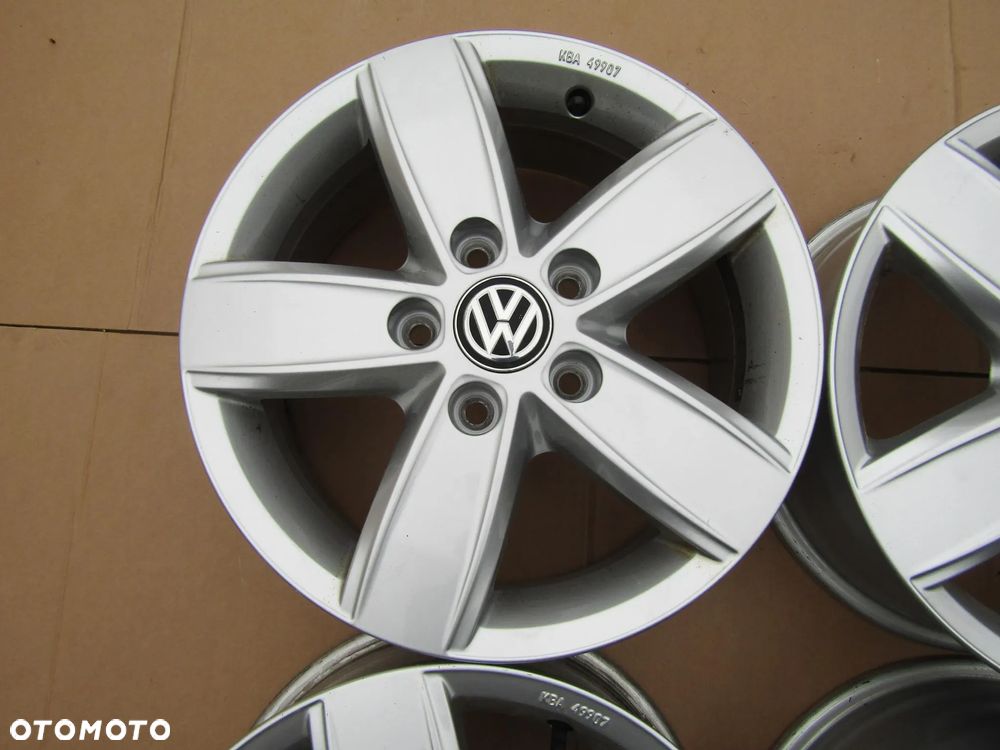 4x Felgi Aluminiowe 16 VW T5 T6 Amarok Caravelle Multivan Transporter 6,5 j 5x120 ET51 piasta 65,1 mm / 7E0071496 / ORYGINALNE - 8