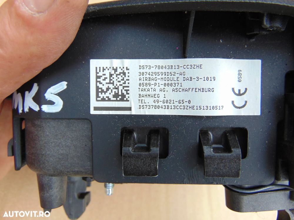 Plansa bord Ford Mondeo Mk5 an 2014-2022 airbag sofer pasager genunchi centuri fata stanga dreapta modul airbag-uri - 12