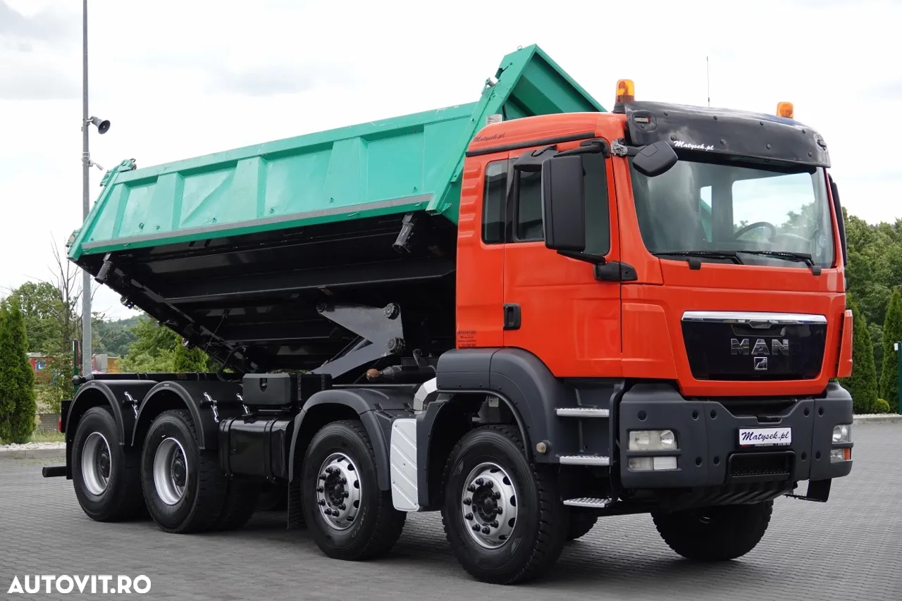 MAN TGS 35.400 / 8X4 / BASCULĂ 2 LATURĂ / HYDROBURT / BORDMATIC / EURO 5 - 8