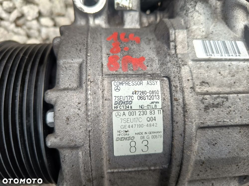 MERCEDES X164 GL W164 ML W251 3.0 V6 CDI DIESEL SPRĘŻARKA KLIMATYZACJI A0012308311 - 9