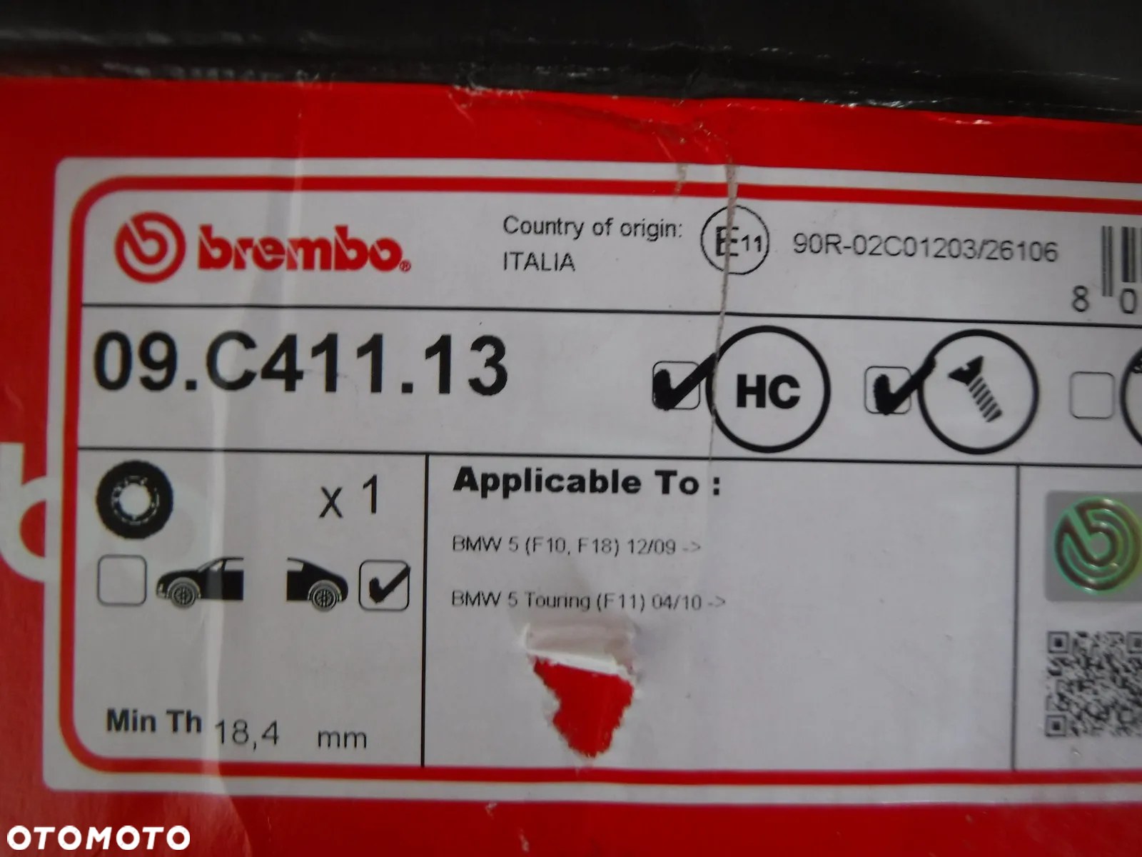 BREMBO tarcze hamulcowe tył tylne 330 mm bmw 5 f10 f11 nowe - 2