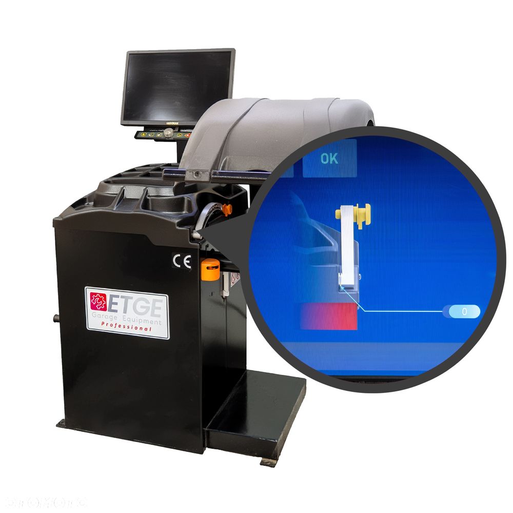 Wyważarka do Kół ETGE-908 BLACK LCD LASER Automatyczna LED Premium CE - 15