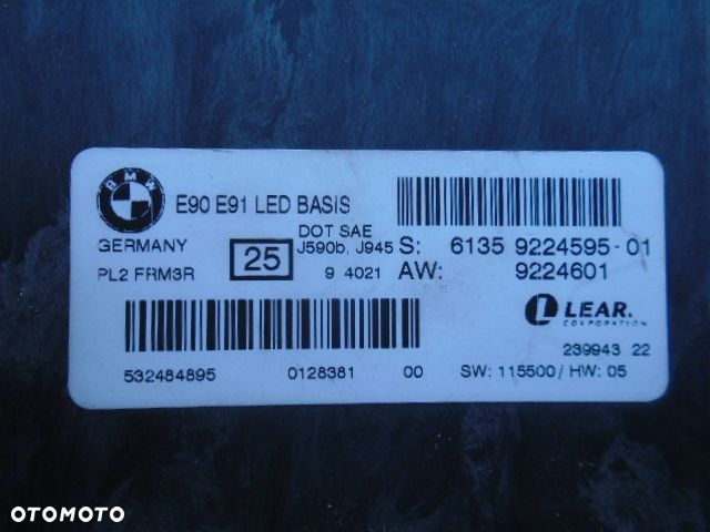 moduł sterownik świateł bmw e90 e91 LED BASIS 9224595-01 - 1