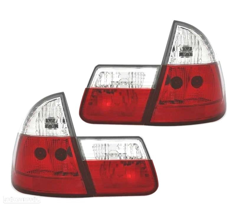 FAROLINS TRASEIROS PARA BMW E46 TOURING 98-05 VERMELHO BRANCO - 2
