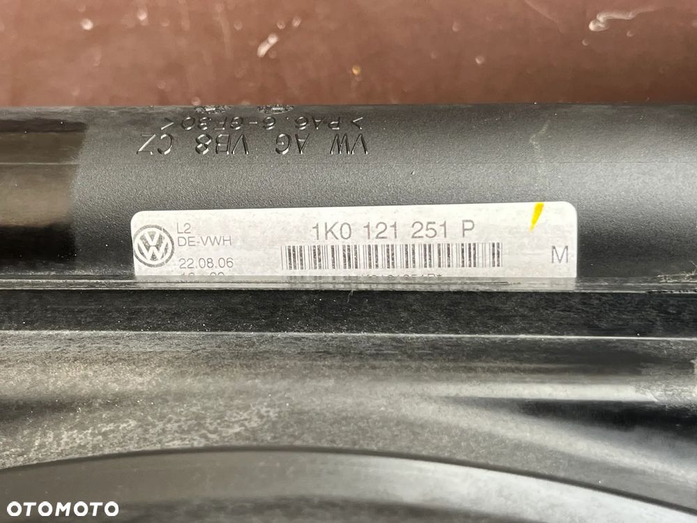 KOMPLET CHŁODNIC WODY KLIMATYZACJI WENTYLATORY CHŁODNICA AUDI A3 VW GOLF 5 CADDY TOURAN SEAT SKODA 1.6 2.0 BENZYNA - 9