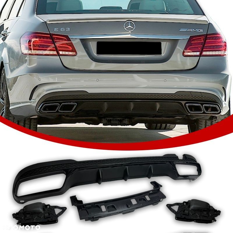 Dyfuzor Tylny Mercedes W212 Dokładka Tylna 13/16 AMG Czarny Połysk - 1