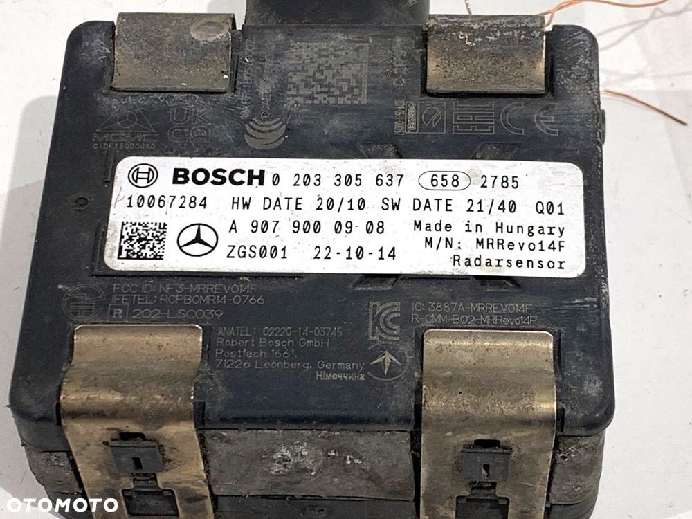 RADAR DISTRONIC  MERCEDES-BENZ SPRINTER 3,5-t Tourer Bus (B907) 2018 - 2022 317 CDI (907.731, - 4
