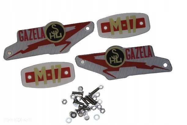 emblemat znaczek gazela shl m17 komplet delux - 1