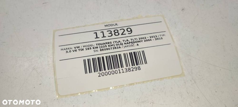 MODUŁ STEROWNIK HAKA VW TOUAREG 7L 8E0907383A - 5