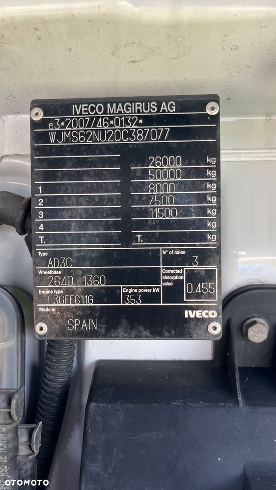 Iveco Iveco Stralis HIWay DMC 50 Ton 480XP 6x2 420 Tys km Regulowane Siodło (Nie Scania Pusher Volvo ) - 17