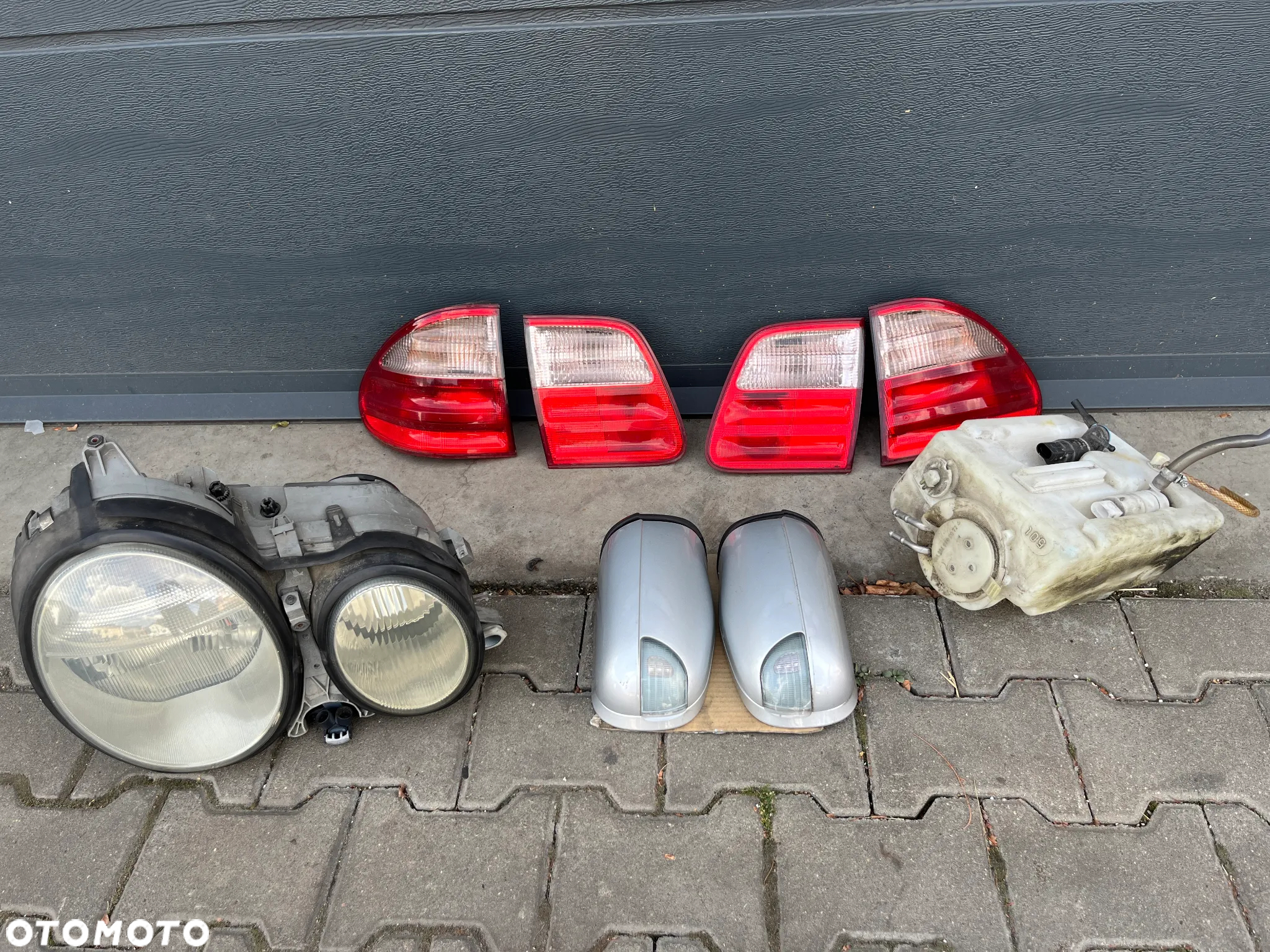 W210 E-KLASA lampa przód prawa ksenon lusterko lewe prawe zbiornik spryskiwaczy - 2