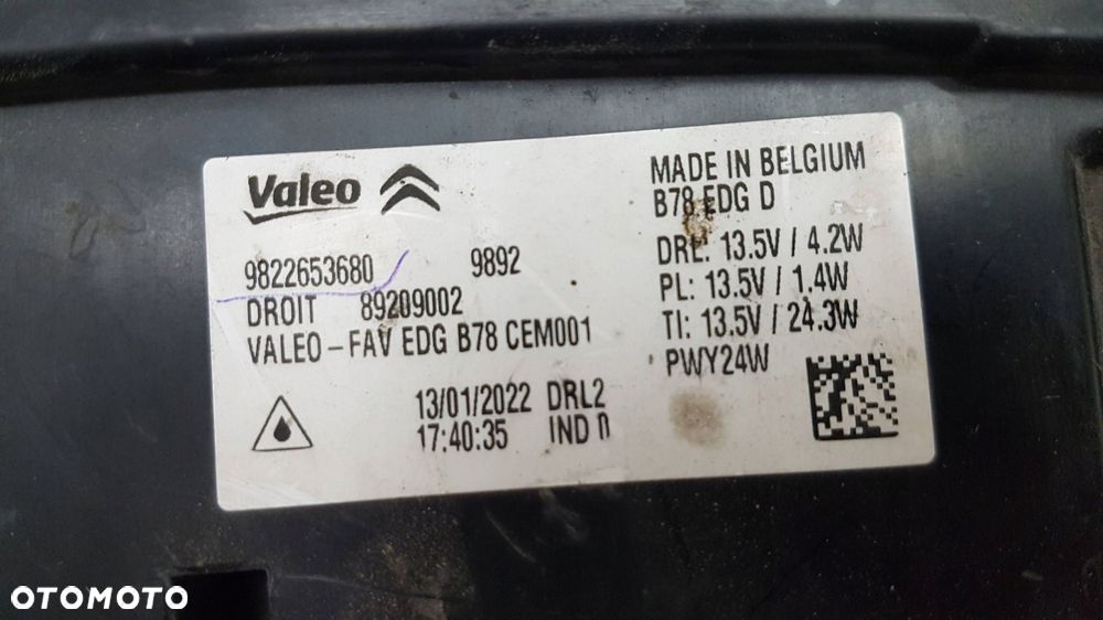 citroen c4 picasso ii led swiatło drl do jazdy dziennej halogen czesci - 8